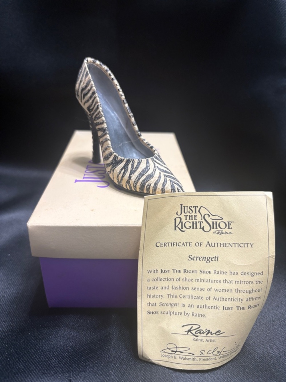 Just The Right Shoe Zebra Striped Heels